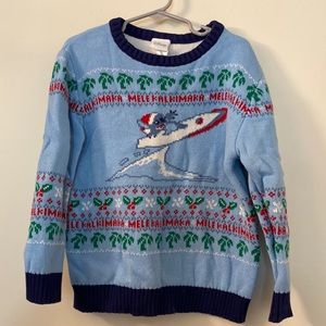 Disney stitch Mele Kalikimaka Christmas Sweater 5T